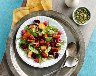 Roasted Sweet Potato and Beet Salad