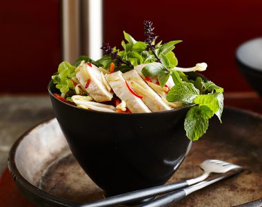 Asian-Flavoured Chicken Parcels with Butter Lettuce Salad