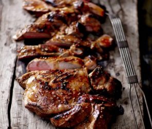 Barbecued Butterflied Lamb Leg with Asian Flavours