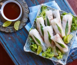 Duck Rice Paper Rolls with Asian Dipping Sauce