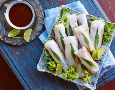 Duck Rice Paper Rolls with Asian Dipping Sauce