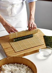 Unroll bamboo mat