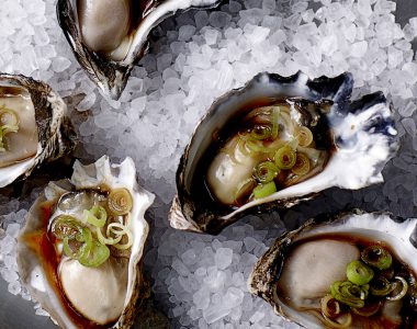 Oysters with Lemongrass &  Sesame Soy Dressing