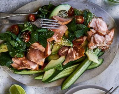 Honey Soy Glazed Salmon Salad