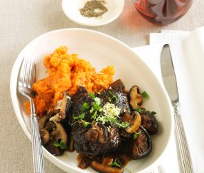 Soy-Braised Beef Cheeks with Sweet Potato Mash