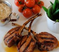 Spring Lamb Cutlets, Beans & Baby Tomatoes