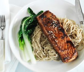 Teriyaki Salmon with Soba Noodles