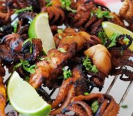 BBQ Octopus with Sweet Chilli Sauce