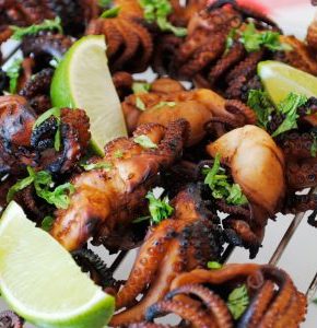 BBQ Octopus with Sweet Chilli Sauce