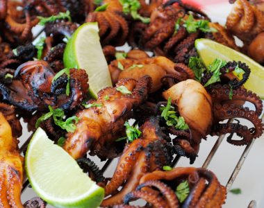 BBQ Octopus with Sweet Chilli Sauce