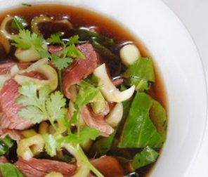Beef, Bok Choy & Noodle Broth