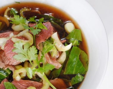 Beef, Bok Choy & Noodle Broth