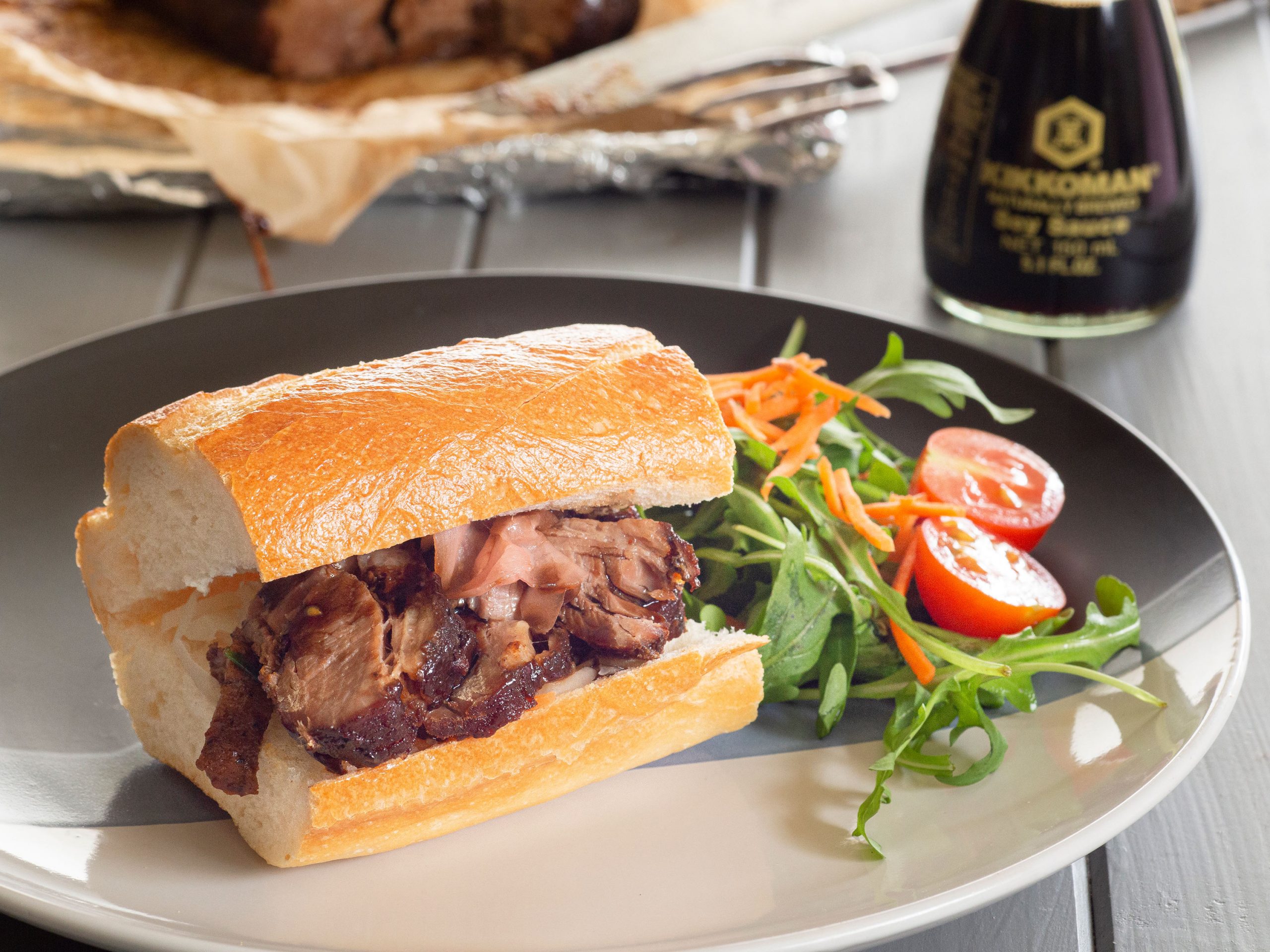 Kikkoman Soy Glazed Beef Brisket With Soy Caramel and Fermented Cabbage Kikkoman