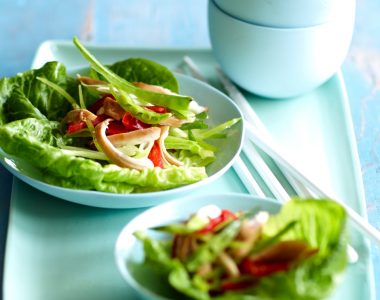 Chicken Stir Fry on Lettuce Cups