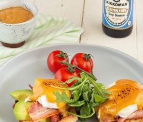 Egg & Bacon Benedict with Soy Hollandaise