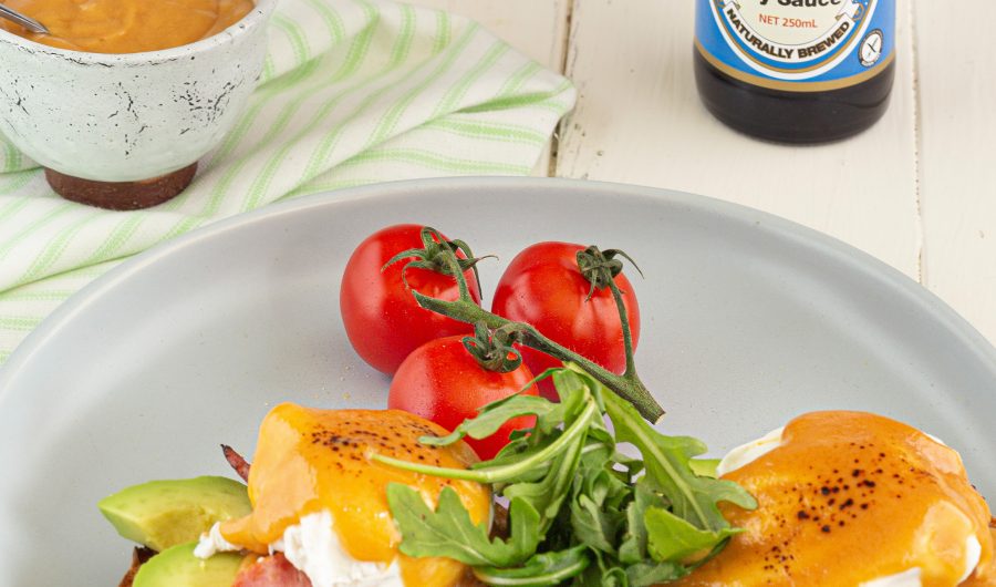 Egg and Bacon Benedict With Soy Hollandaise