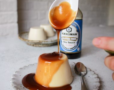 Soy Milk Pudding with Sweet Soy Sauce Glaze