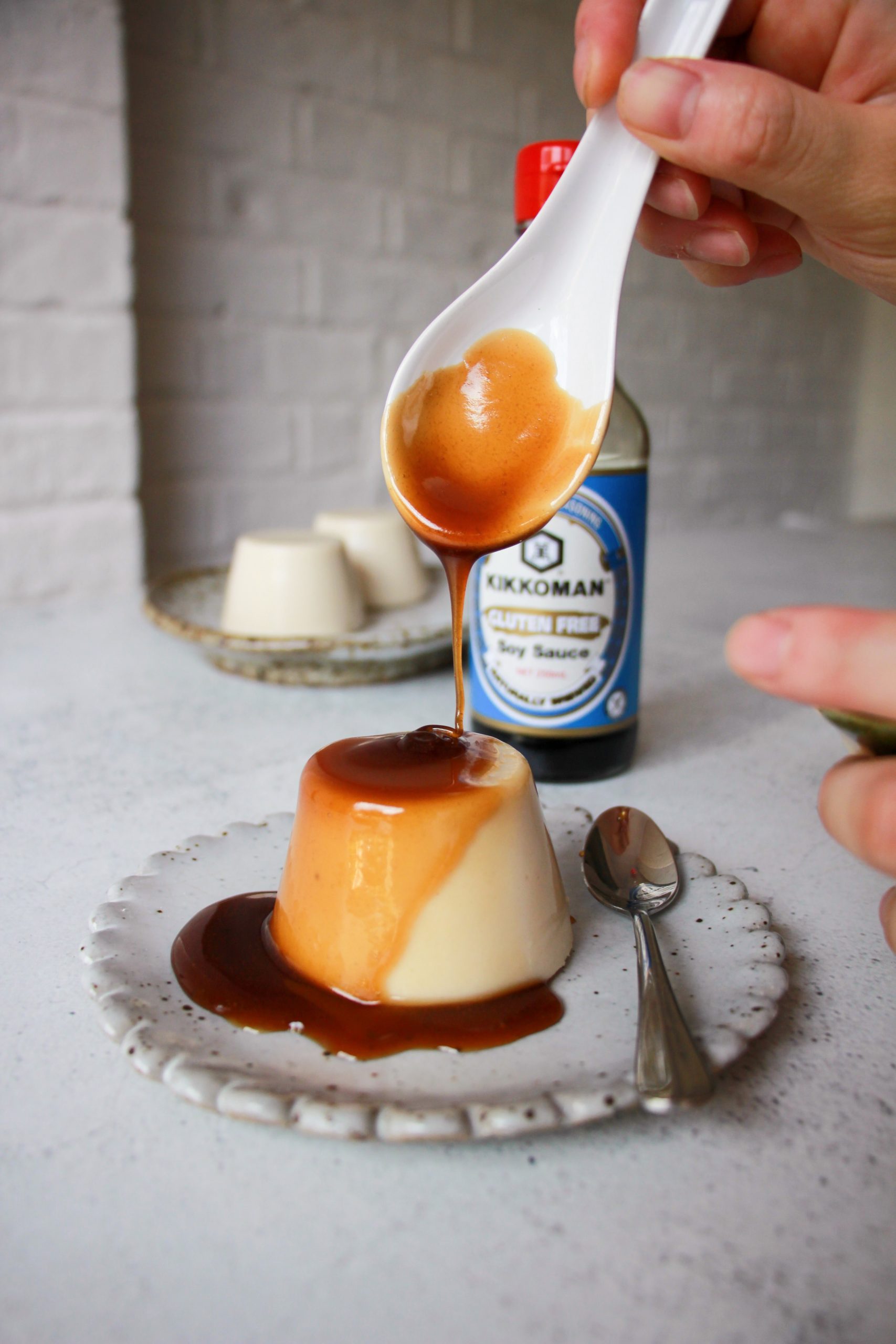 Soy Milk Pudding with Sweet Soy Sauce Glaze Kikkoman