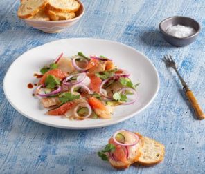 Blood Orange Soy Kingfish & Scallop Ceviche