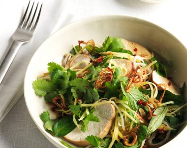 Soy-Poached Chicken & Green Mango Salad