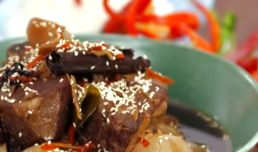 Sesame, Ginger and Soy Slow Cooked Beef Ribs