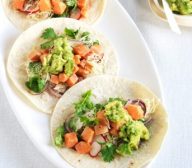 Ocean Trout Ceviche Tacos with Rough Guacamole