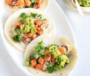 Ocean Trout Ceviche Tacos with Rough Guacamole