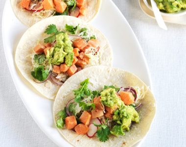 Ocean Trout Ceviche Tacos with Rough Guacamole