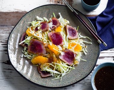 Seared Tuna, Fennel and Orange Salad with Soy Dressing