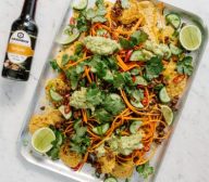 Asian Beef Nachos with Chilli Soy Guacamole
