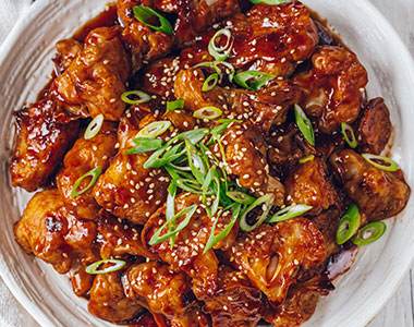 Sticky Sesame Soy Cauliflower