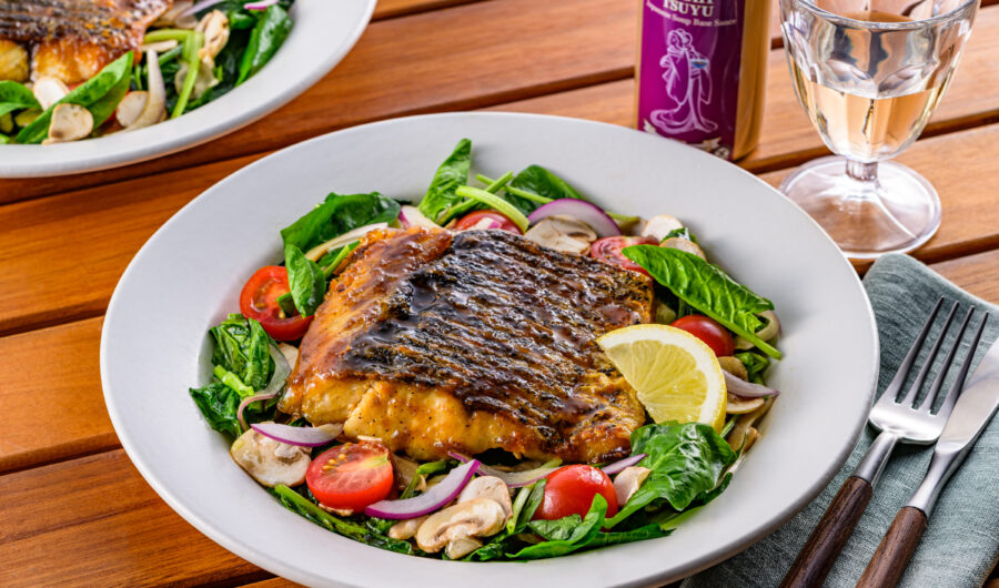 Japanese-style Sautéed Barramundi with Spinach Salad