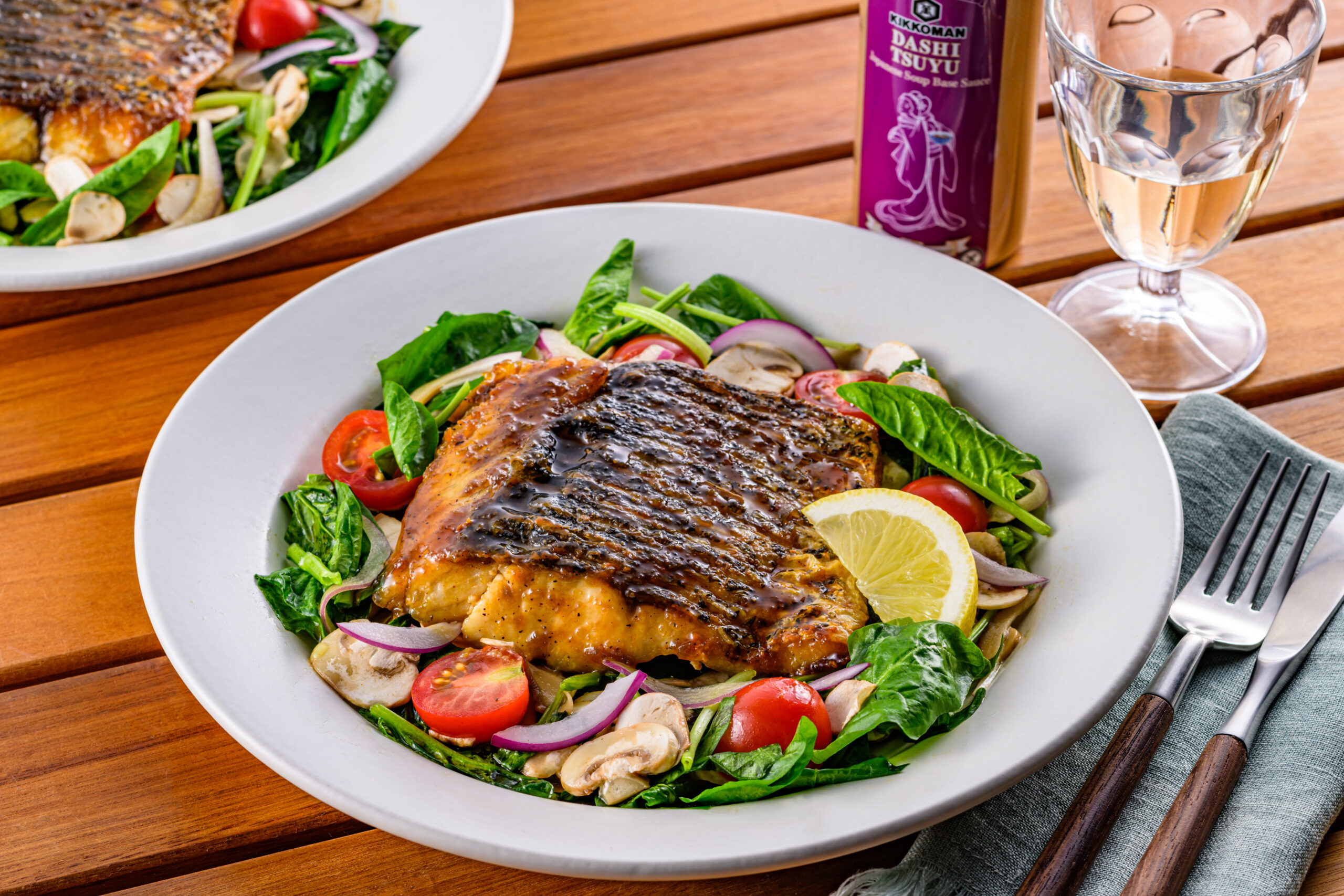 Japanese-style Sautéed Barramundi with Spinach Salad