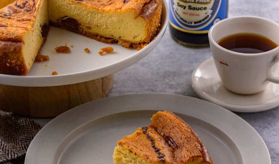 Gluten Free Chocolate Marble Soy Sauce Cheesecake