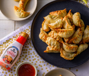 Air Fryer Potato & Asparagus Fried Dumplings