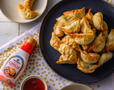 Air Fryer Potato & Asparagus Fried Dumplings