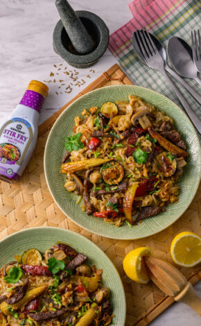 Spicy Beef Noodles with Colorful Vegetables