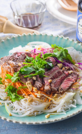 Zesty Lime and Beef Gluten-free Noodle Salad