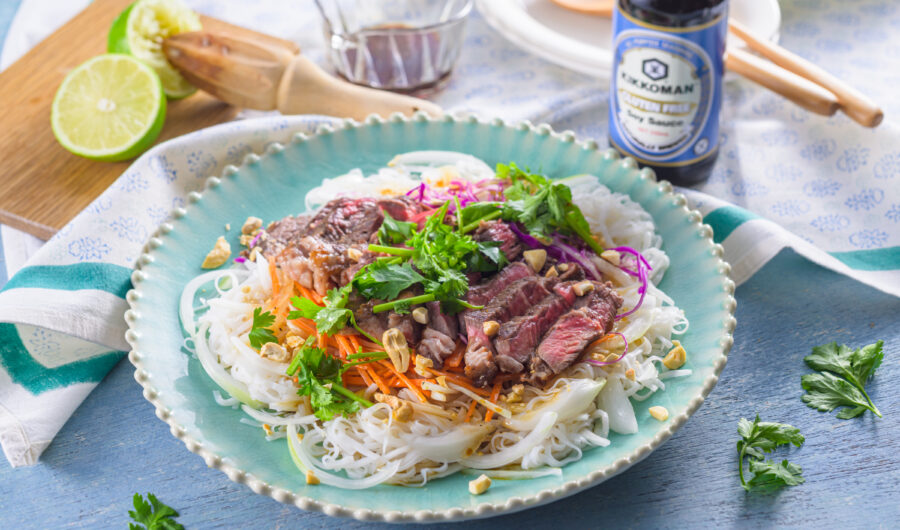 Zesty Lime and Beef Gluten-free Noodle Salad