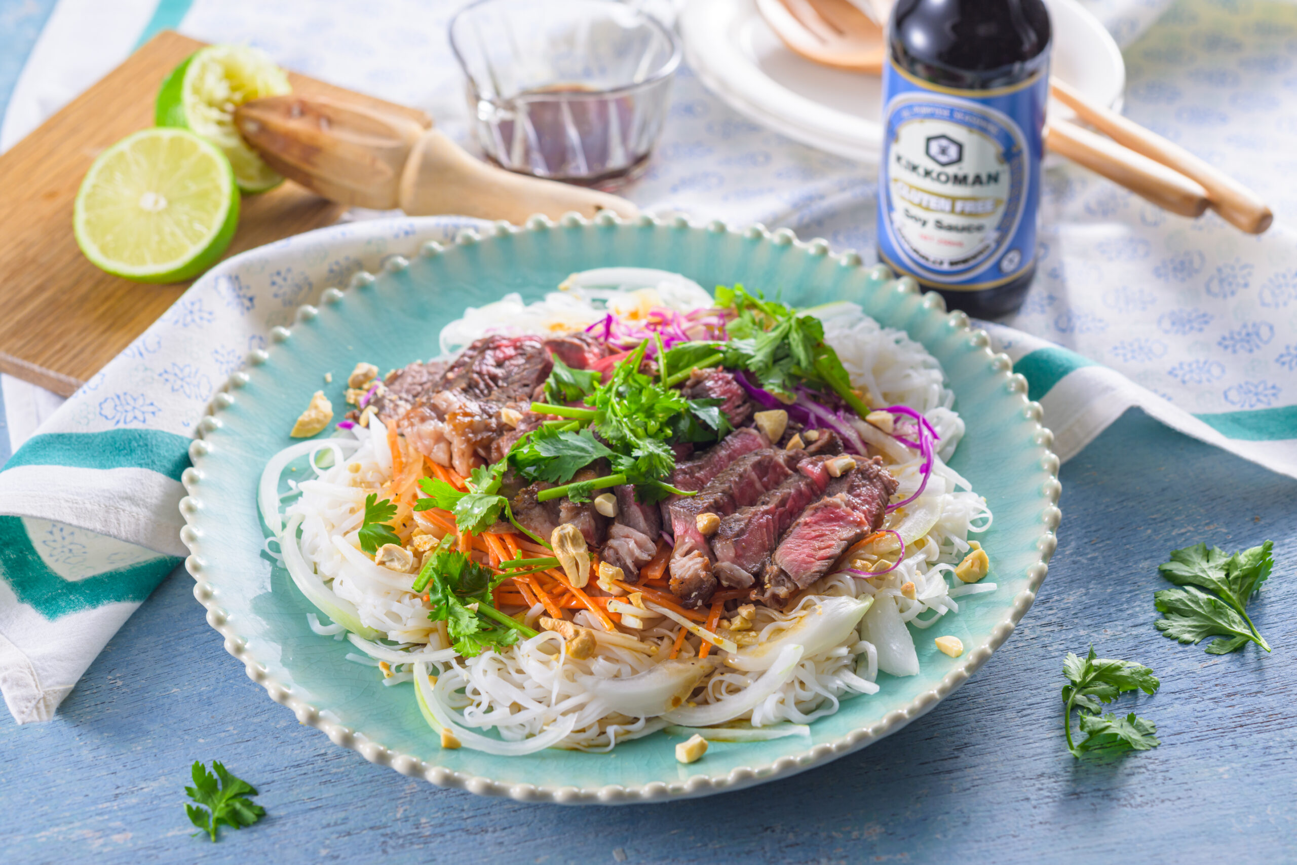 Zesty Lime and Beef Gluten-free Noodle Salad