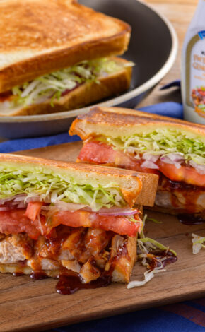 Sweet Chili and Ginger Grilled Chicken-Cheese Sandwich