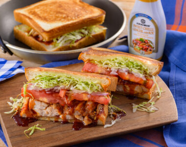 Sweet Chili and Ginger Grilled Chicken-Cheese Sandwich
