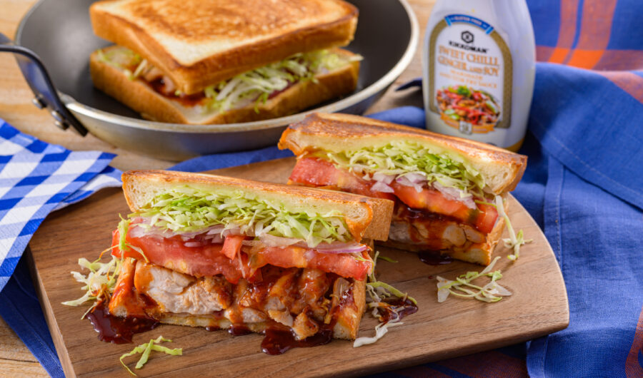 Sweet Chili and Ginger Grilled Chicken-Cheese Sandwich