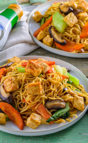 Tofu and Bok Choy Vegan Yakisoba