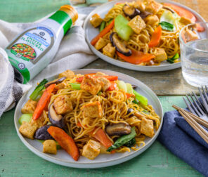 Tofu and Bok Choy Vegan Yakisoba