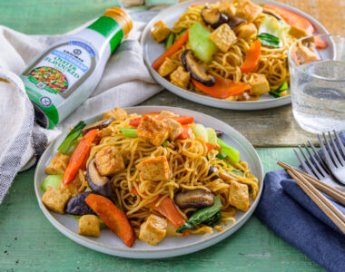 Tofu and Bok Choy Vegan Yakisoba
