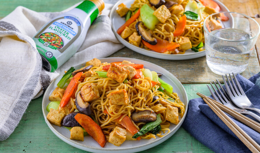 Tofu and Bok Choy Vegan Yakisoba