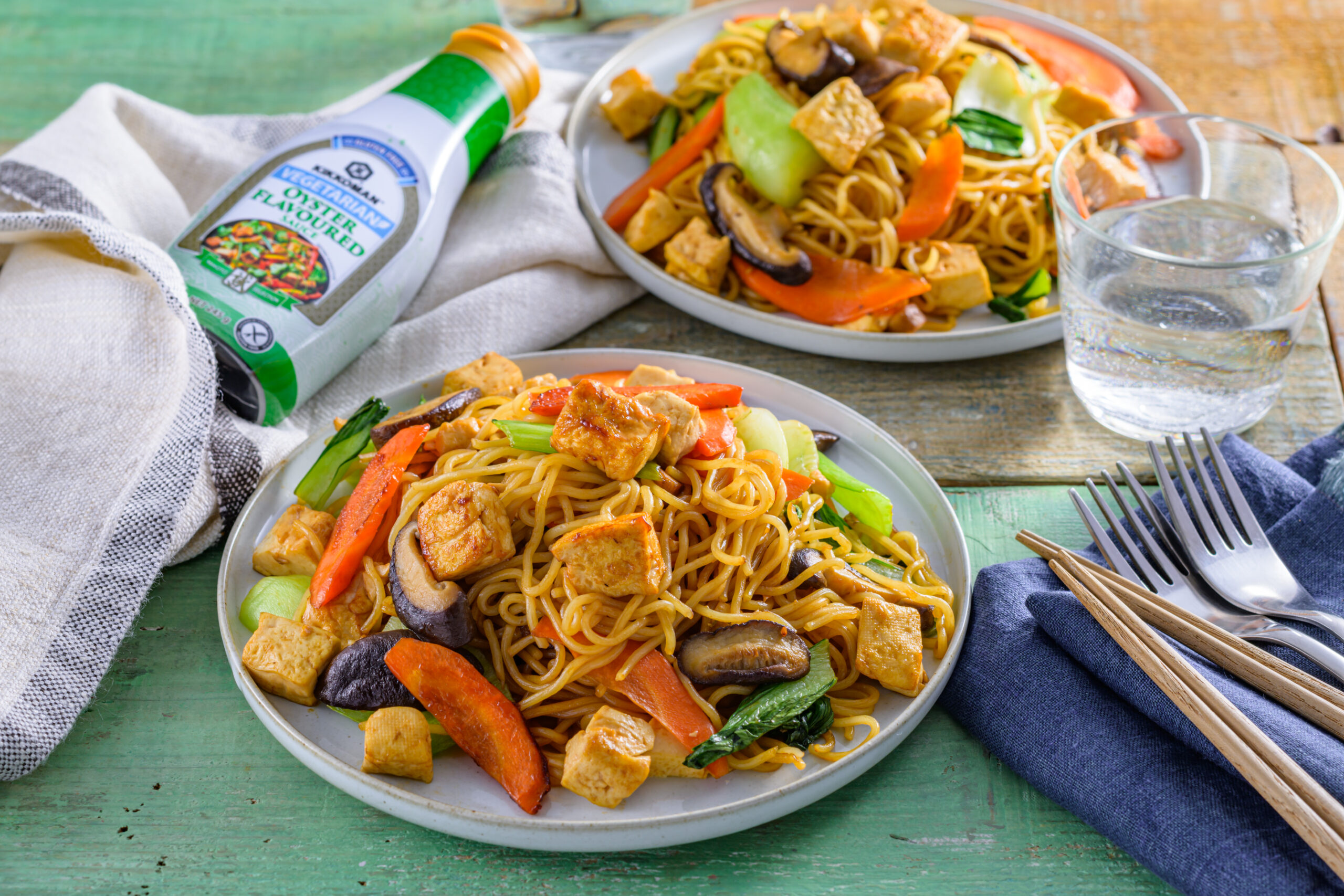 Tofu and Bok Choy Vegan Yakisoba
