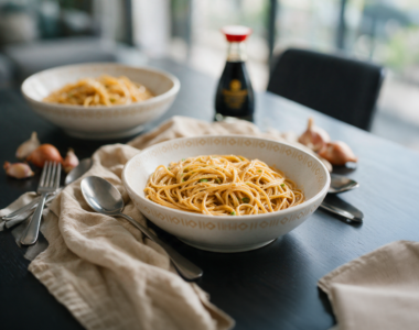 Garlic Soy Spaghetti