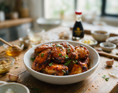 HONEY SOY-GLAZED CHICKEN WINGS